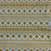 Jersey coton / elasthanne motif style astèque ocre fond crème