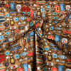 100%coton accessoires masculin fond losanges brun ( Robert Kaufman  ) 22338
