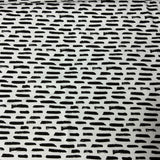 Jersey coton / élasthanne traits noirs fond blanc - 15002