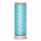 Fil Bleu aqua très clair 200m - À broder - 100% viscose  - Gutermann Dekor- 4007165