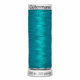 Fil Turquoise moyen 200m - À broder - 100% viscose  - Gutermann Dekor- 4007550