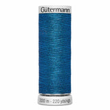 Fil Vrai Bleu  200m - À broder - 100% polyester  - Gutermann Dekor Metallic - 4010483