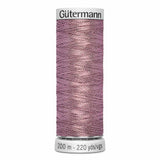 Fil rose 200m - À broder - 100% polyester  - Gutermann Dekor Metallic - 4010624