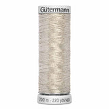 Fil argent 500m - À broder - 100% polyester  - Gutermann Dekor Metallic - 4539901