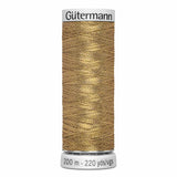 Fil or sombre 200m - À broder - 100% polyester  - Gutermann Dekor Metallic - 4019961