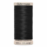 Fil Noir 200m - Pour piquage à la main - 100% coton  - Gutermann - 4075201