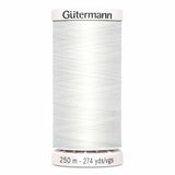 Fil nouveau blanc 250m - Tout usage -100% Polyester - Gutermann 4250020