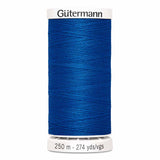 Fil Bleu électrique 250m - Tout usage -100% Polyester - Gutermann