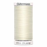 Fil Blanc antique  250m - Tout usage -100% Polyester - Gutermann