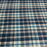 Flanelle coton carreauté teinte de bleu - 810046452257 ( primo plaid )