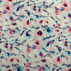 100% coton  Fleur peinture eau teinte bleu rose ( Wild blue)  - 20245245