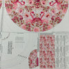 Panneau robe circulaire flamand fleur rose