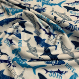 Swim Bleu shark white background