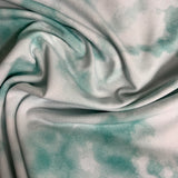 Jersey coton / élasthanne Tye dye Bleu vert vif