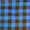 Polar  fleece plaid Boston bleu et noir - 122959